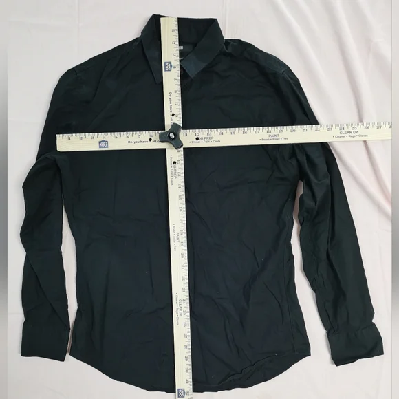 Uniqlo Men's Slim Fit Black Button Up Long Sleeve L RN139864 - Picture 2 of 5
